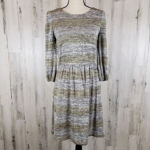 London Times Metallic Sweater Dress Sz 6